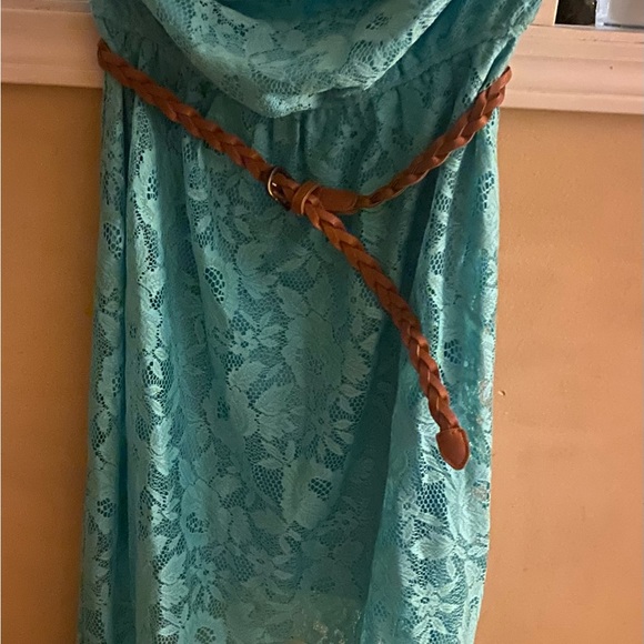 Sea foam Strapless Hi-Lo Dress, Sz XL - Picture 1 of 1